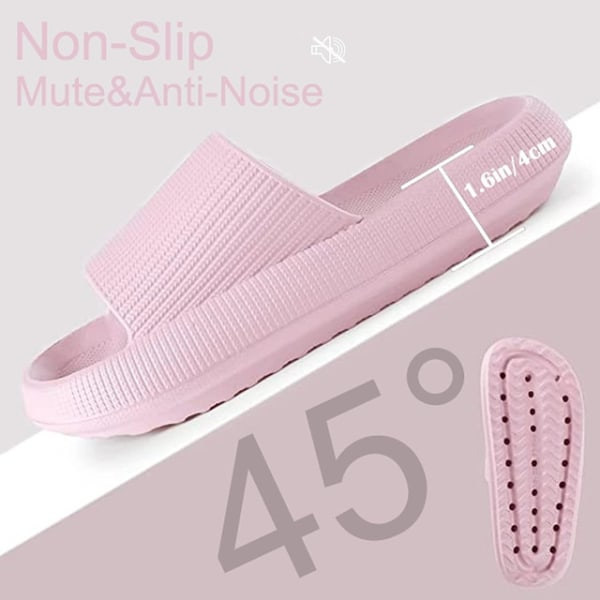 Kvinnor Tjocka Plattform Cloud Tofflor Rosa 42-43 zdq