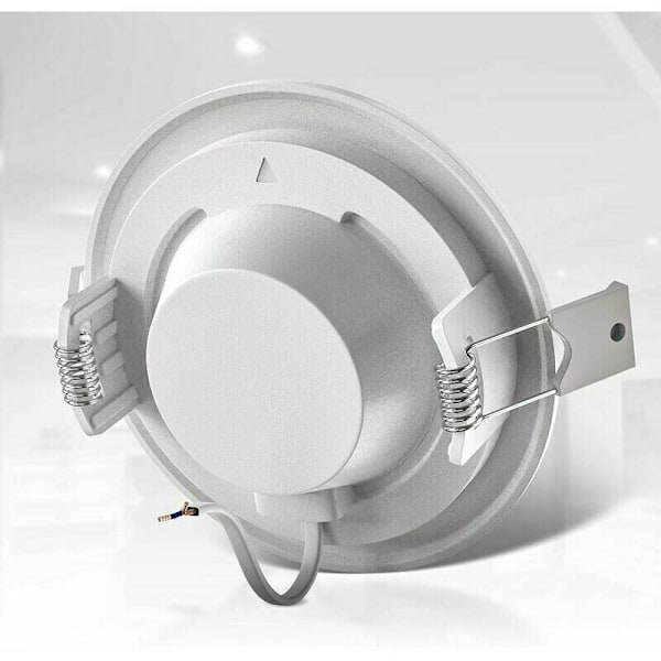 Sett med 3 innfelte spotlights, spesielt for bad IP44, beskyttet mot sprutvann, ultraflat, Ø115mm, 6W LED-moduler, varmhvit belysning