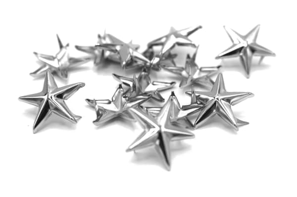 Løse nitter stjerner 100 stk Silver Silver