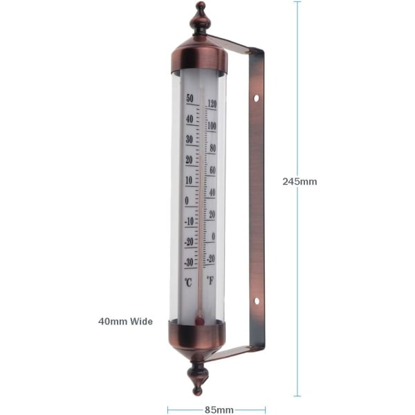 CDQ Utomhustermometer med bronseffektdesign