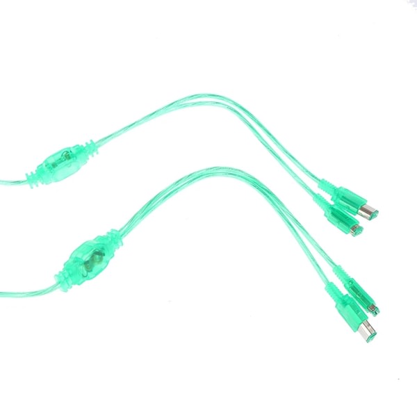 1,5 m 2 spelare Game Link Connect-kabel för GBC GBP GB Spelkonsollänksladd Transparent- Green-line speltillbehör szq