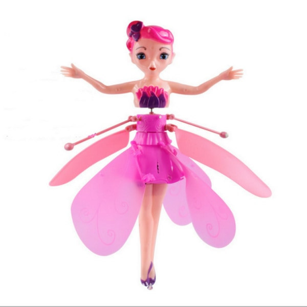 Magisk Flygande Fe Prinsessa Dockleksak Sky Dancer Spel Leksak Rosa Rosa