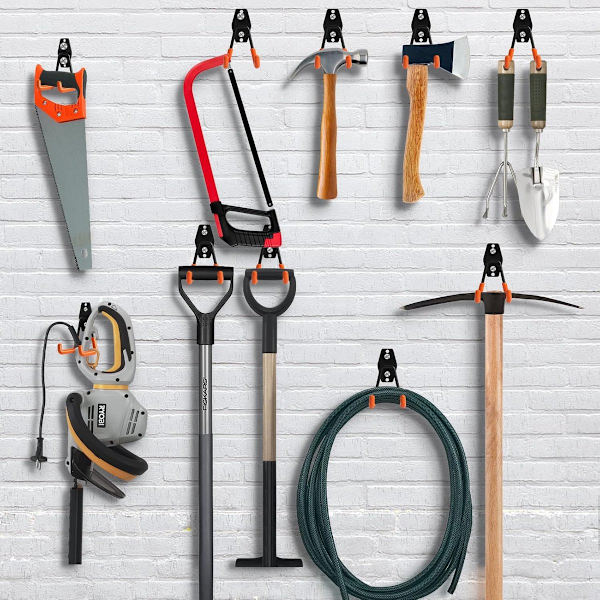 2-pack - Heavy Duty - Wall Mountable - Tool Organizer - Metal Hooks - Universal Hooks - Suitable - Ladders