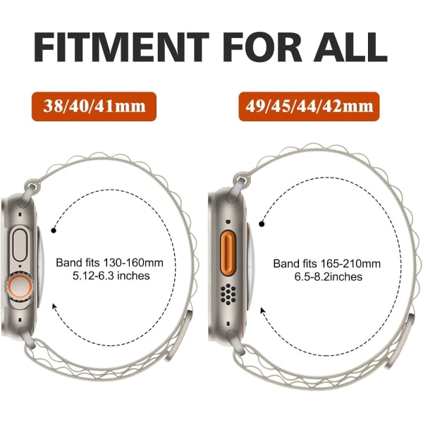 Yhteensopiva Apple Watch -rannekkeen kanssa Ultra 49mm 45mm 44mm 42mm 41mm 40mm 38mm, Kestävä nailonurheiluranneke Series 8/7/6/5/4/3/2/1/SE/Ultra naisille ja miehille