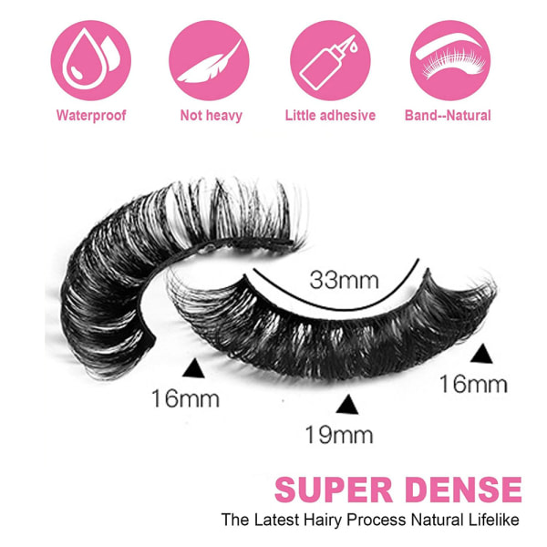 Faux Lashes Wispy Curly Fake Eyelashes, 10 Par Pack, Style 5