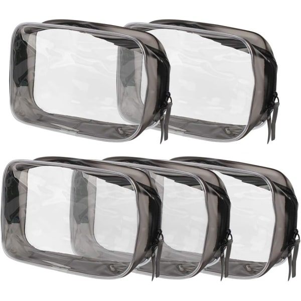 5 st toalettväska, damtoalettväska, sminkförvaring, transparent PVC-kit