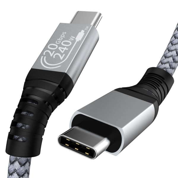 CDQ 240 W dobbelt rakt hoved GEN 2-USB 3.2-kabel USB-kanalkabel 20 flerfarvet 1 mCDQ