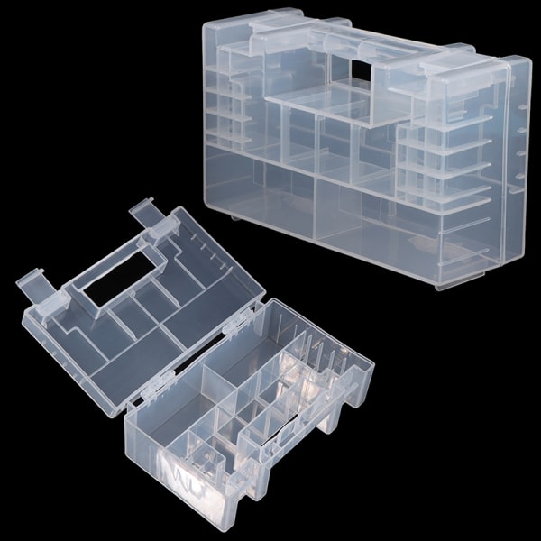 Plast batterilåda opbevaringsboks Case Organizer til AA AAA C one size