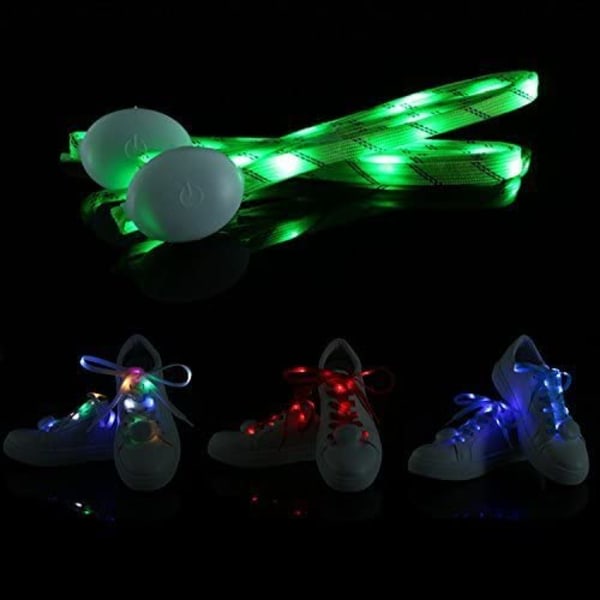 LED-kengännauhat 6 paria - High Visibility Pehmeä nylon Light Up Shoel
