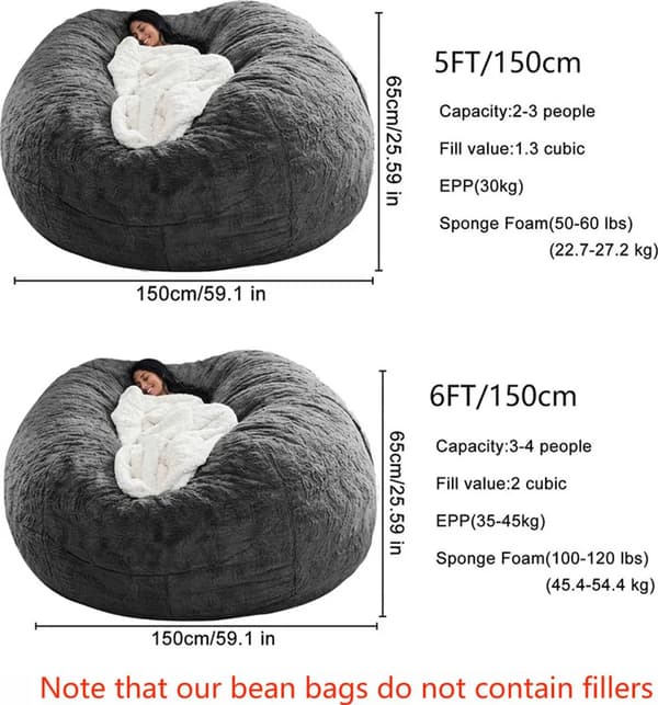 Multifunktionell sittpuff stol överdrag (utan fyllning) himmelsblå 130 x 60 cm
