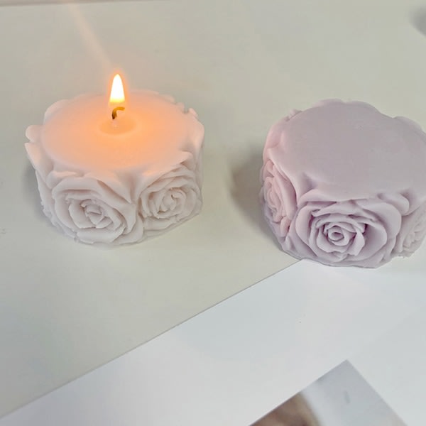 CDQ 3D Stereo Rose Flower Form DIY Hampa Prydnad 6.8*8.8cm