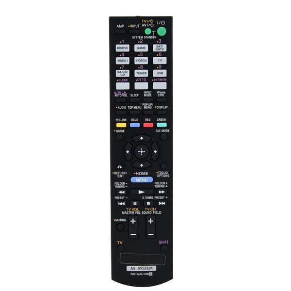 Fjernkontroll Erstatning for Sony RM-AAU106 AV-mottakersystem TV