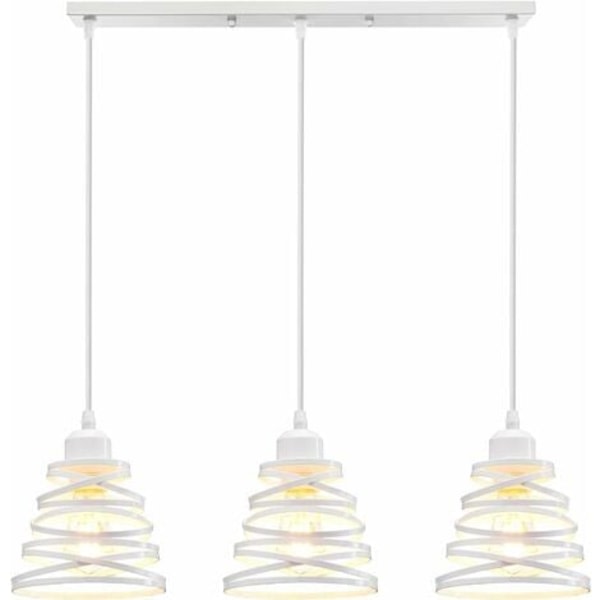GROOFOO 3 lamper taklampe retro kreativ lysekrone taklampe Spiral Cascading Design Vintage metall