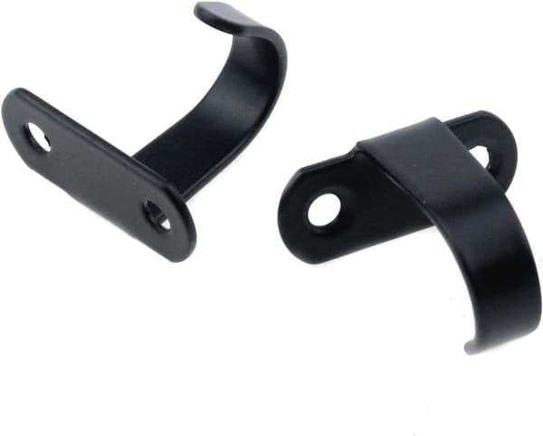 Stainless Steel Clothes Hook - 12 Pieces - Under Shelf - Ceiling Hook Mount - Key Hook - Wall Hook - For Bathroom Kitchen Cabinet - Black - Hooks