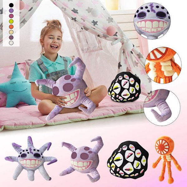 Doors Plussilelut, Monster Horror Game Plussilelu, Täytetyt Eläimet, Doors Dupe Plussilelu Pelifaneille Lapsille ja Aikuisten, Halloween, Joulu Four-Tentacle Monster