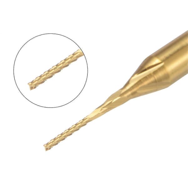 10 st Titanskiktskarbid för PCB-maskin, 1/8 tums skaft 0,6 mm_tfrf