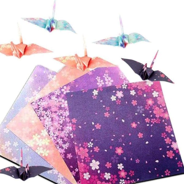 CDQ 120 arkki rosa vackert origamipapper fyrkantigt mönster 15 * 15 cm