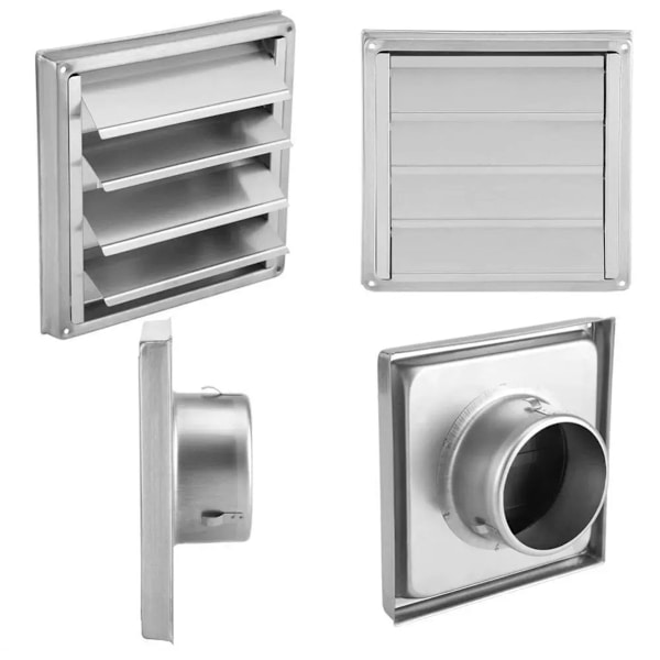 Vægventilationshætte - udsugningsgitter - rustfrit - stål - badeværelse - 150 - mm - Ventilationshætte - Ventilationssystem