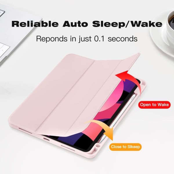CDQ Tech-Protect Yhteensopiva iPad 10.9 2022 Kotelo SmartCase pinkki