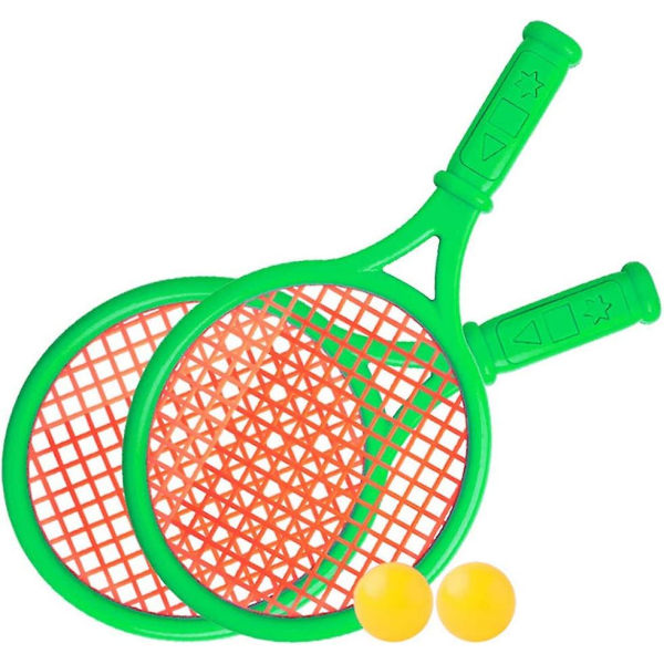 Tennisracket i plast Barnleksak Utomhussport Interaktiv strandleksaksæt (grøn)