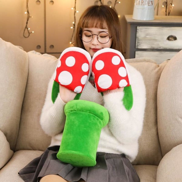 Super Mario tofflor skor, flower tofflor supermario plant plysch One size