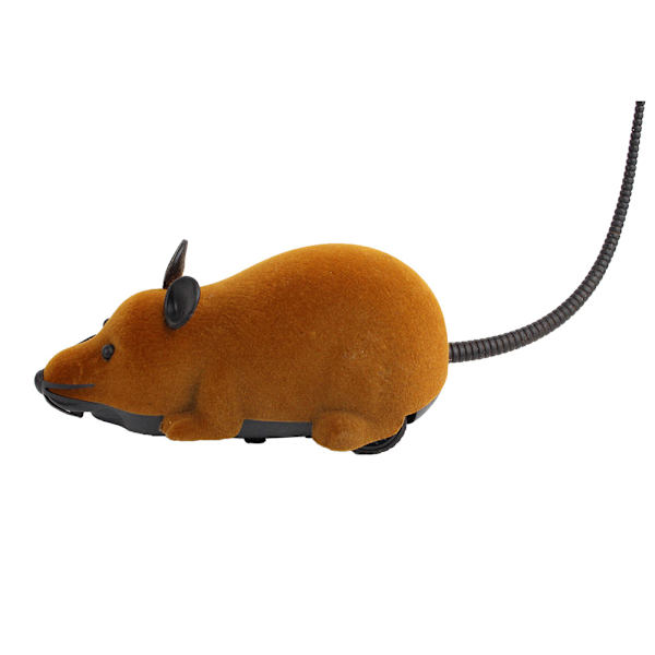 Interactive Electronic Mouse Toy, High-Quality Plastic Flocked Cat Toy For Convenient Control And Teasing Cat (Gray)