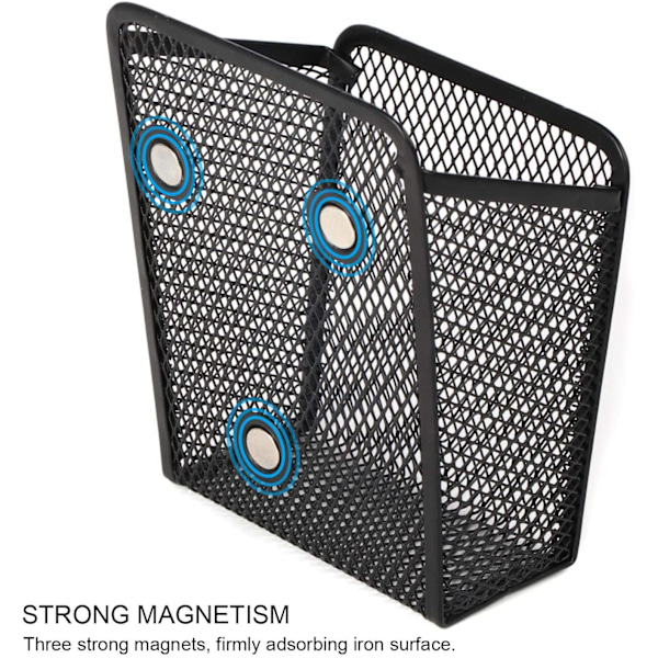 Magneettinen kynäteline, verkko, ruostumaton teräs, musta