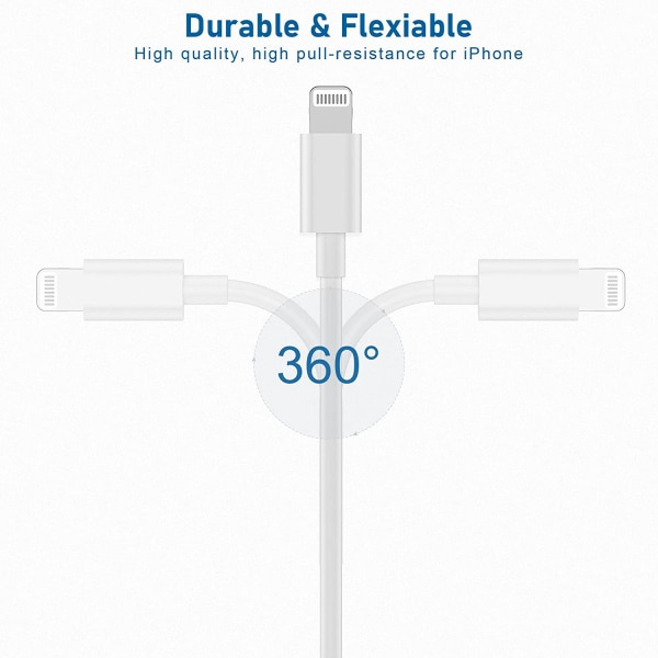 CDQ iPhone Laddare USB-C - Kabel / Sladd - 20W - Snabbladdare 4 Pack