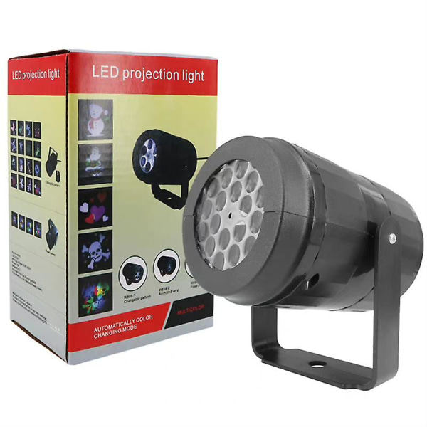 Jul Laser Snøflak LED-projektorlys Hjem Utendørs Hage Xmas Snøfall Spotlight Party Bryllup Landskapslampe EU-kontakt