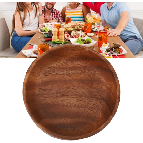 Small Round Wooden Bowl - Cozy Storage Solution for a Rustic Home Atmosphere