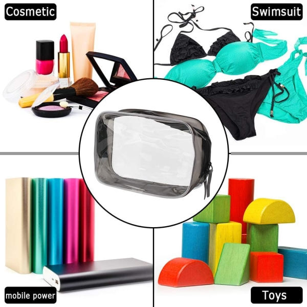 5 st toalettväska, damtoalettväska, sminkförvaring, transparent PVC-kit