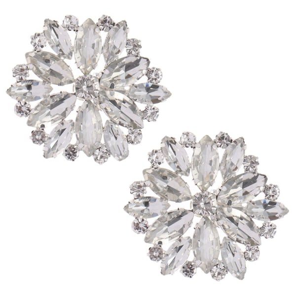 2PCS Skoklämma Blanka Dekorativa Klämmor Charm Spänne