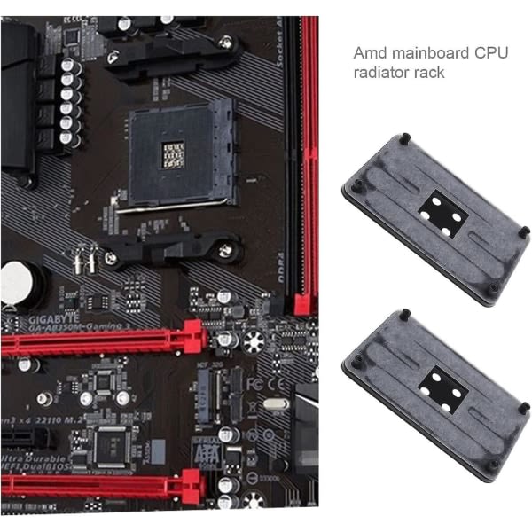 Cpu-jäähdyttimen kiinnitysteline Cpu-tuulettimen kiinnitysteline Sockel-pidike Asennusalusta Emolevy Chipset (2 kpl, musta) zdq