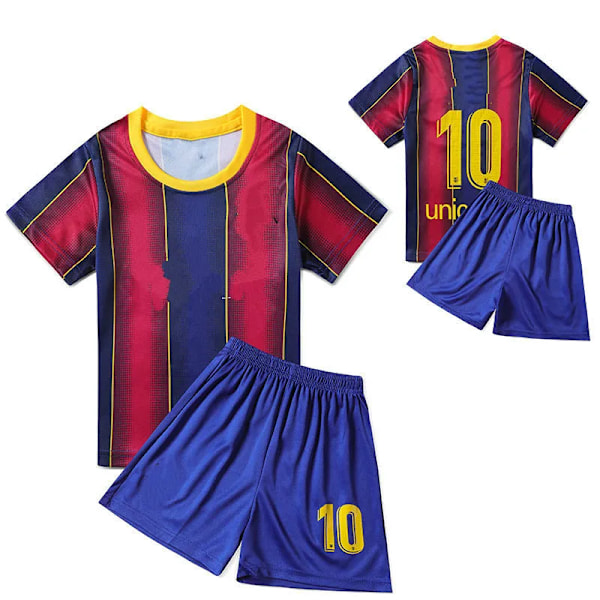 Partihandel fotbollströja uniform set barn barn fotbollskläder tröjor Mörkblå Dark blue XL