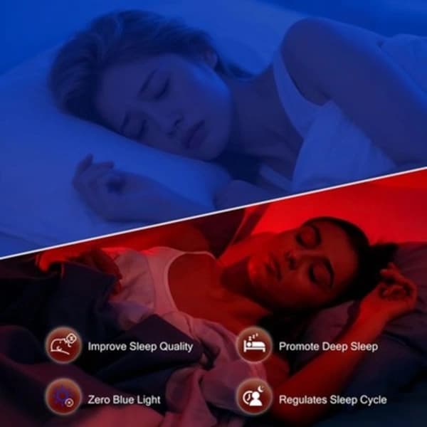 670nm Red Light Night Light Plug in, 2-pack Dimmable Night Light with Dusk