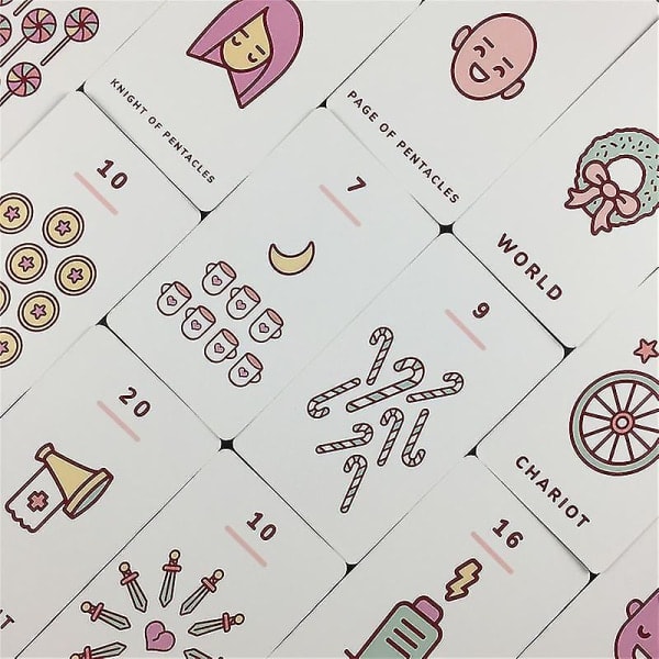 Uusi kultainen jugend-tarot-korttipakka ja opaskirja, juhlakorttipeli, kohtalon ennustuskortti, 44 kpl, Ts05 zdq