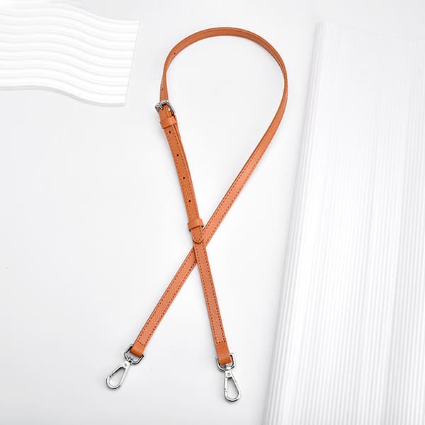 1 Sæt Taske Rem Til Mini Punch-Free Læder Skulderrem Beige