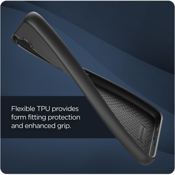 Inkapslad tunn rustning designet til Samsung Galaxy S22 cover, Slim Fit Flexible Grip telefon cover (svart)