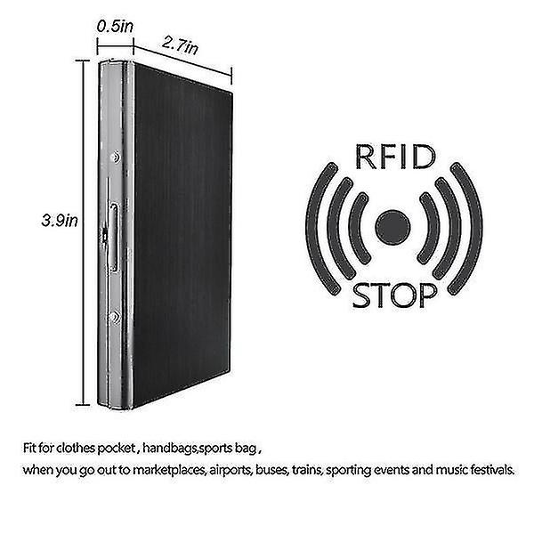 CDQ Rostfritt stål metall plånbok kortfodral