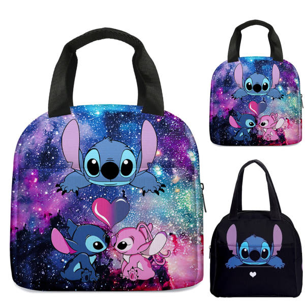 Stitch Uudelleenkäytettävä lounaslaukku Lounaslaukku Aikuisille Lapsille B