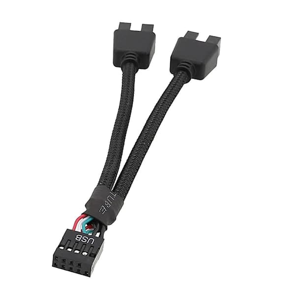Bundkort USB 9-bens Interface Header Splitter 1 til 2 Forlængerkabel Adapter