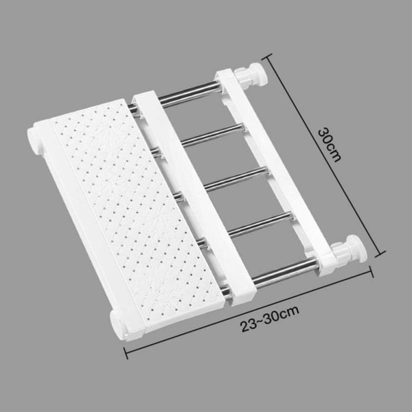 CDQ Justerbar Hylle Spänning Hylle Expanderbar Stang Skåp Hanger Bokhylla（23-30cm） 23-30cm