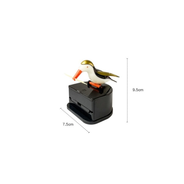 Little Bird Black Bird Gold Wings Creative Push Tandpetare Dispenser