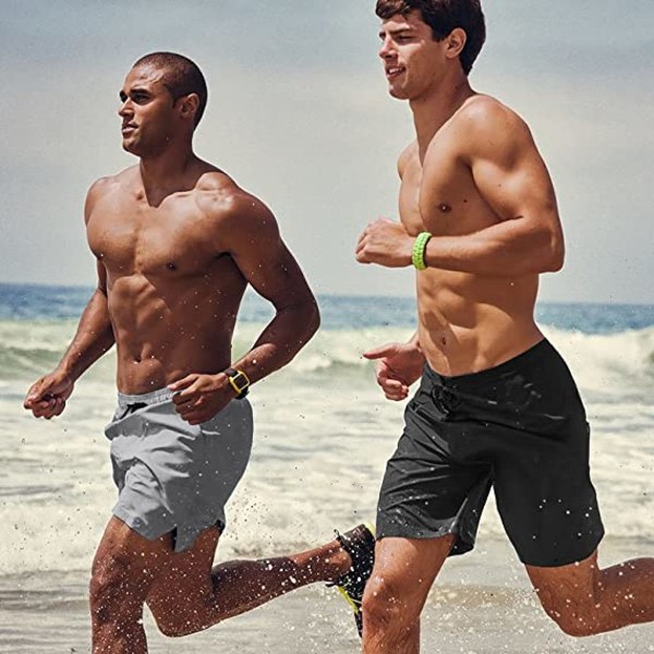 Simshorts för män Quick Dry Board Shorts Badkläder Badkläder Badkläder ljusgrå—L zdq