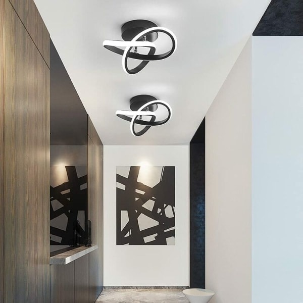 LED-taklampe hall svart taklampe