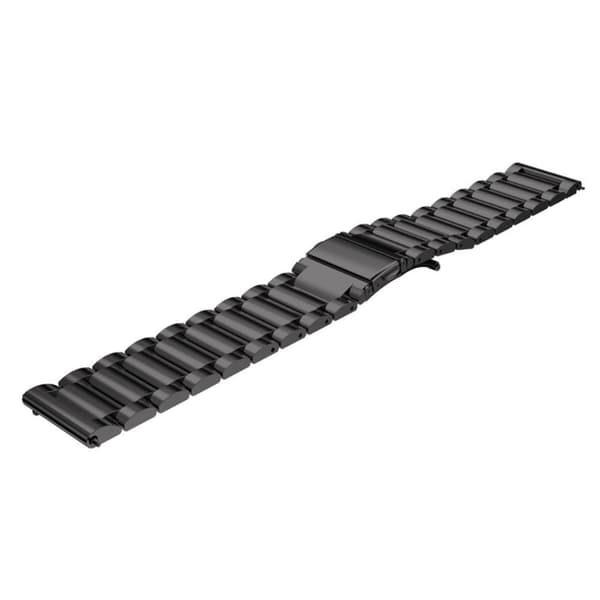 Luksuriøst metalarmbånd i rustfrit stål - sort (22 mm) 90