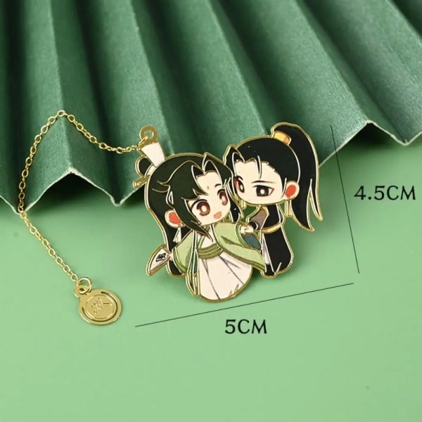Luova anime-kirjanmerkki Mo Dao Zu Shi Stormästare i demonisk odling Wei Wuxian Lan Wangji Metal Hollowing Bookmark 2