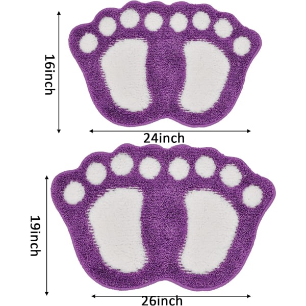 Badrumsmattor Mattor Vattenabsorberande halkfri matta Används i badrum, dusch, rum, etc. Mjuk mikrofiber badmattamaskin (19x26'')