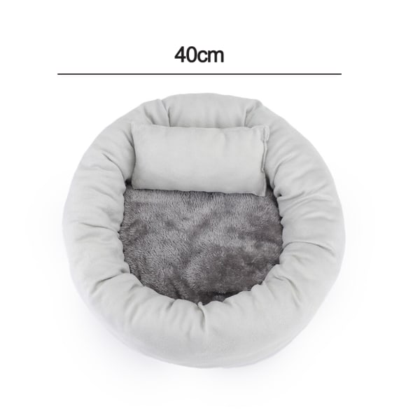Sängar för katter/hundar, tvättbar munklugnande rund kattsäng M: 40cm CDQ