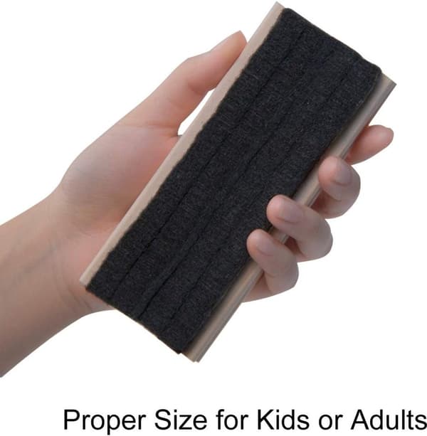 Eraser - Pine Felt 2-pack - Dust-free - Suitable for Blackboards and Whiteboards - Chalk Eraser - Engravable - DIY